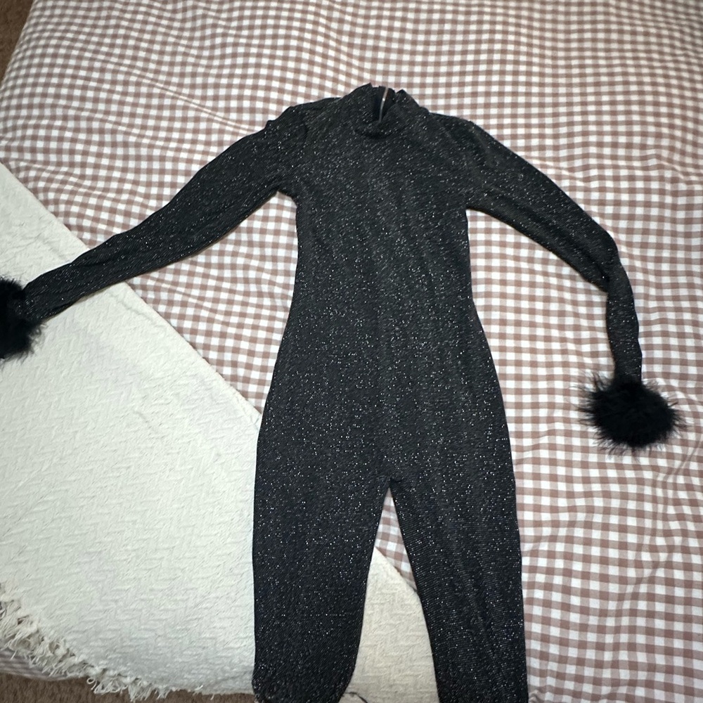 Fashion Nova Glittery Black Catsuit